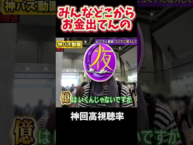 【神回】コミケ参戦者のお財布事情、徹底的に調べてみた  #月曜から夜ふかし #夜更かし #切り抜き #爆笑 #爆笑シーン #お笑い #shorts