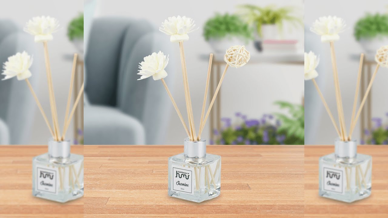 Pratinjau video produk Taffware HUMI Pengharum Ruangan Reed Diffuser 50ml Blue Wind Chimes - DF-100