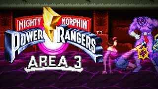 Area 3 - Ranger Rosa Kimberly vs. Eye Guy - Mighty Morphin Power Rangers (SNES)