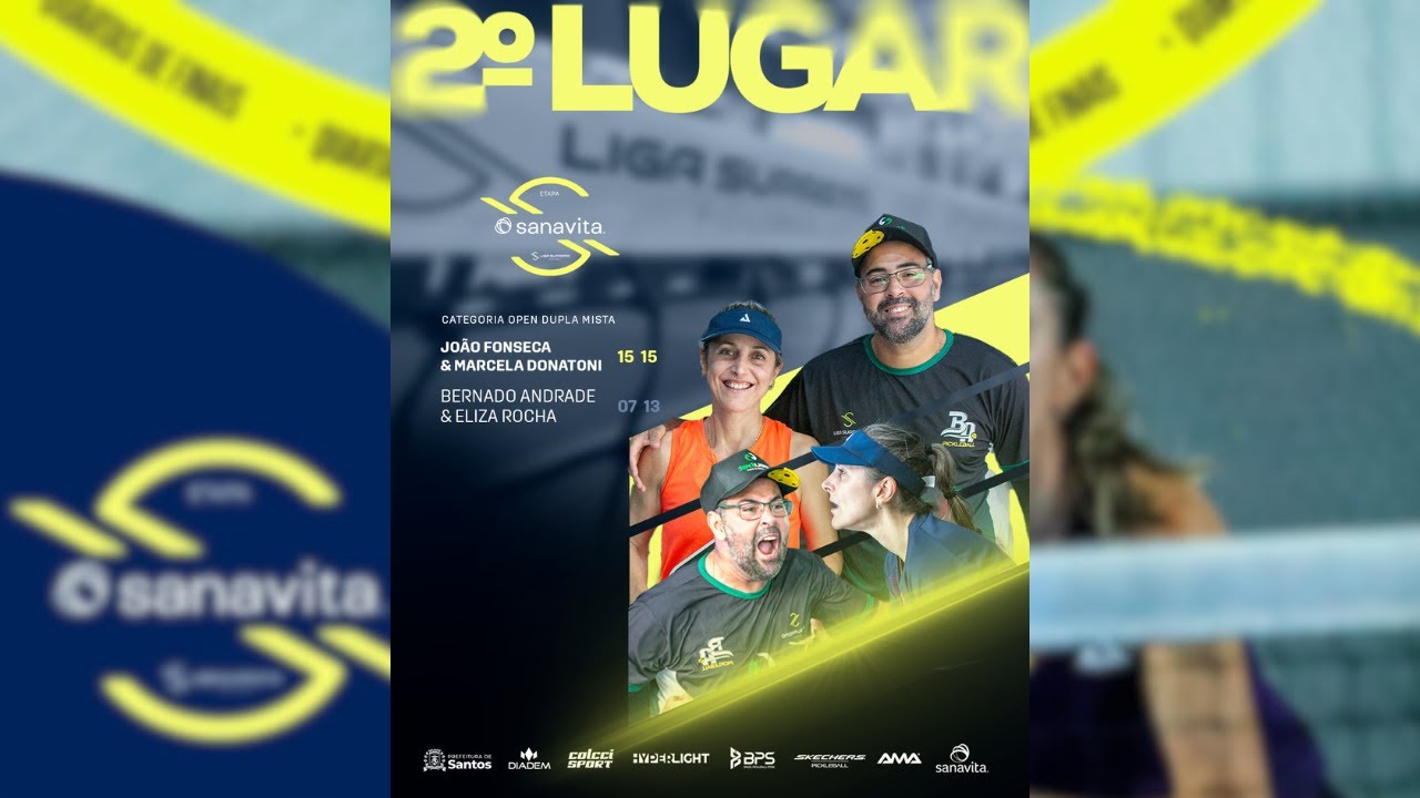 FINAL DUPLA MISTA LIGA SUPREMO ETAPA SANAVITA EM SANTOS - BERNARDO/ELIZA x JOÃO/MARCELA