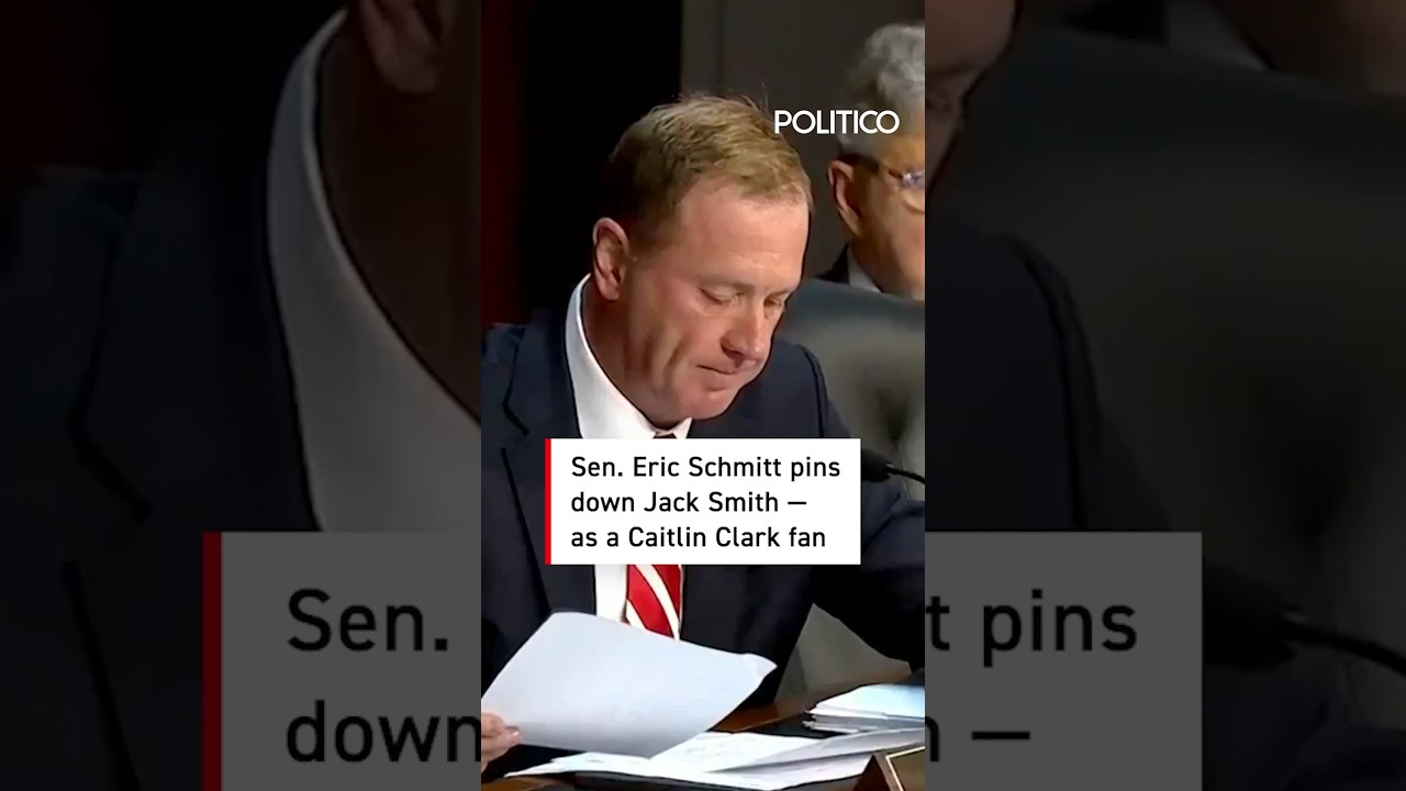 Sen. Eric Schmitt pins down Jack Smith — as a Caitlin Clark fan