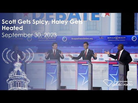 screenshot of youtube video titled Scott Gets Spicy, Haley Gets Heated | South Carolina Lede