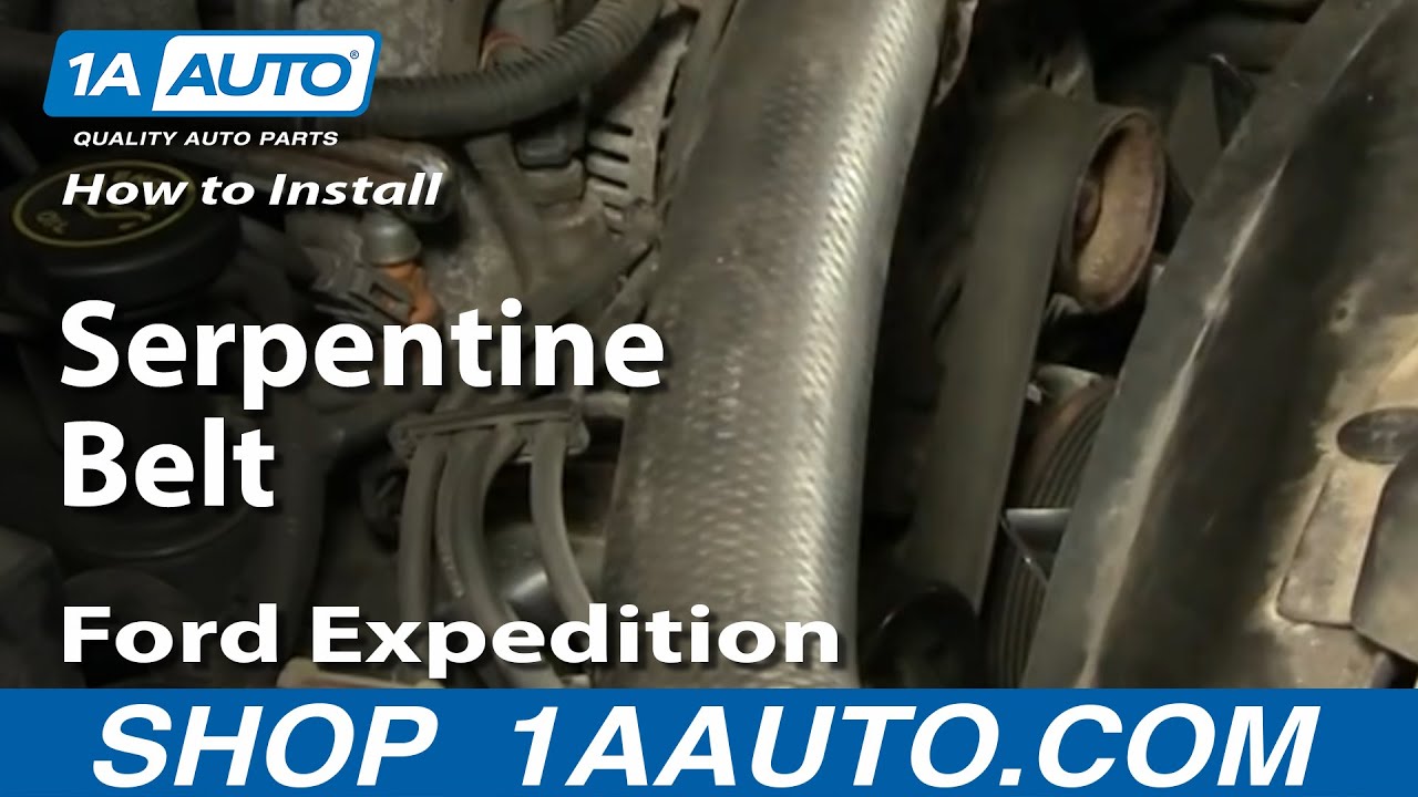 Install serpentine belt 2000 ford expedition