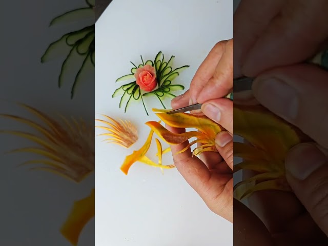 Carving #plate decoration #carving #plate presentation#knifegong