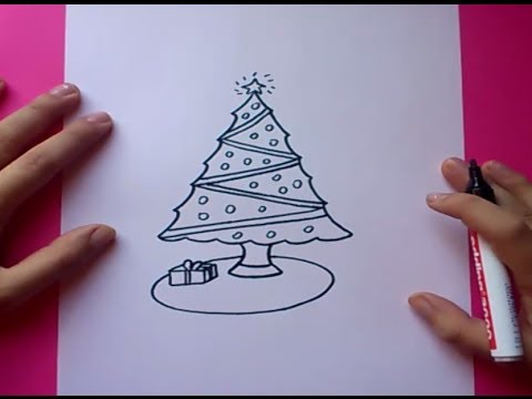 Como dibujar un arbol de navidad paso a paso - PintayCrea.over-blog.com