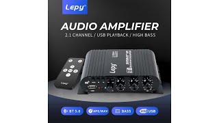 Pratinjau video produk Lepy Audio Amplifier Bluetooth USB HiFi Sound Booster with Remote - LP-838USB