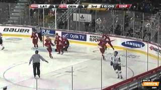 Video 2012 IIHF PČ U20 LAT-DEN (2:1 OT)