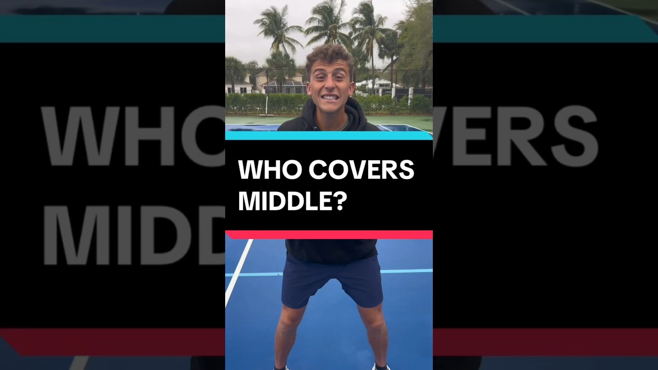 Who covers the middle? Explained in under 60 seconds! #pickleball #pickleballtips #shorts