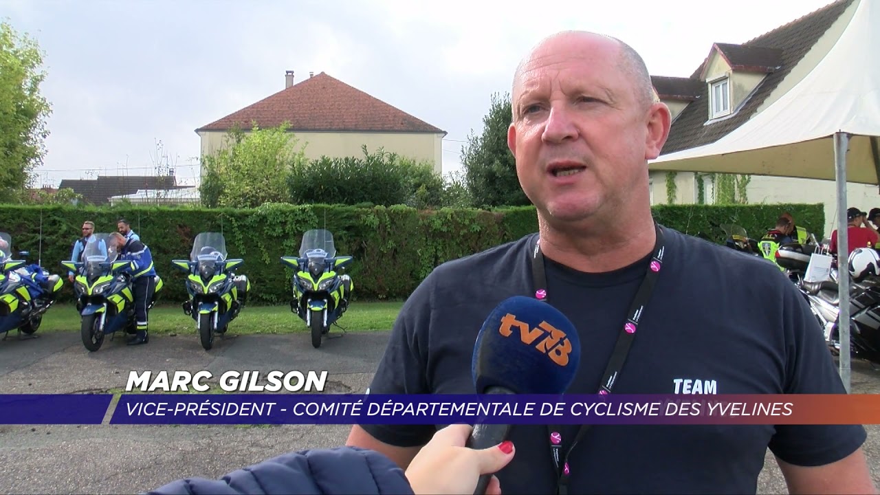 Yvelines | Finale de coupe de France de cyclisme : le peloton moto sécurité assure les arrières