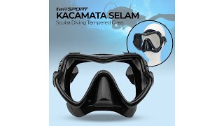 Pratinjau video produk TaffSPORT ZACRO Kacamata Selam Scuba Diving Tempered Glass - 502