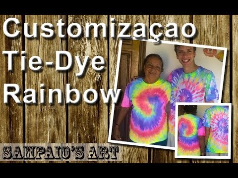 Customização em Tie Dye Rainbow 