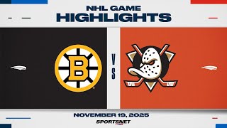 NHL Highlights | Boston Bruins vs. Anaheim Ducks - November 19, 2025