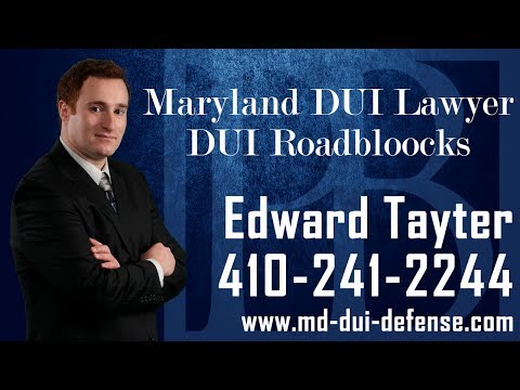 Maryland DUI lawyer Ed Tayter discusses important information you should know regarding DUI roadblocks, and the rights you have when passing through a DUI roadblock. In any DUI case, it is important contact an experienced Maryland DUI lawyer as soon as possible. A MD DUI attorney can fight for your rights, and work with you in mounting a strong defense to the charges that you are facing.
