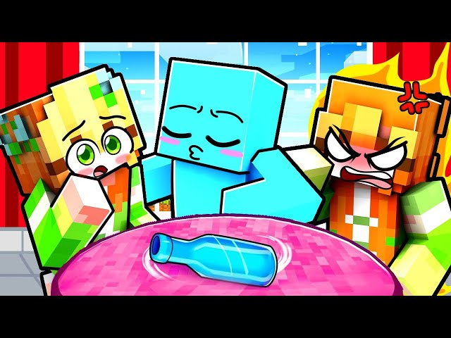 Jugamos al JUEGO de la BOTELLA con la HERMANA de MÍA en Minecraft!