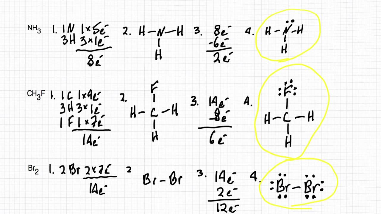 Drawing Lewis Structures Worksheet