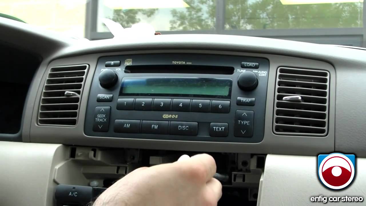 Remove car stereo toyota corolla 2004