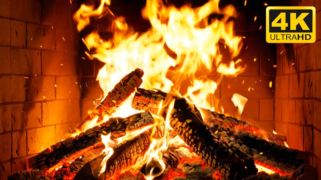 🔥 Ultimate 4K Fireplace with Gentle Firelight and Whispering Crackles for Silent Christmas Nights