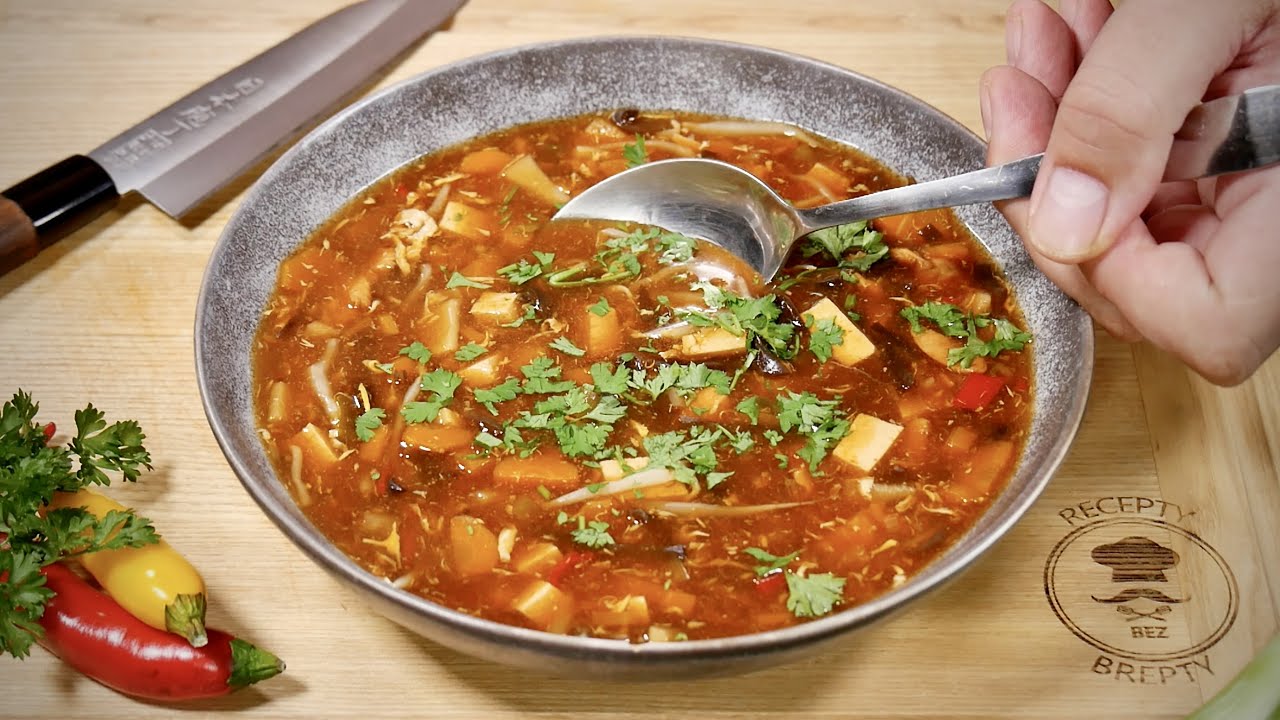 Čínská polévka jako z asijské restaurace u vás doma! 🌶 (Hot and sour soup) 👍