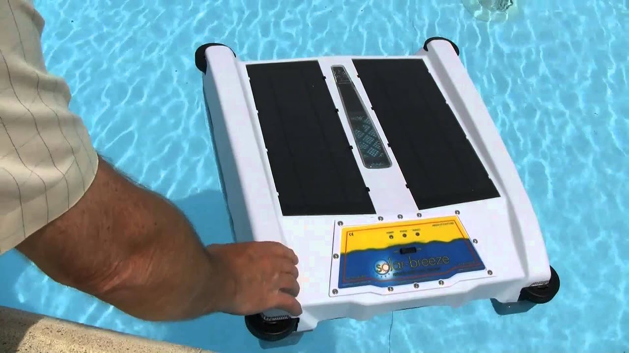 Solar Breeze Floating Pool Skimmer Robot From Solar Breeze Youtube