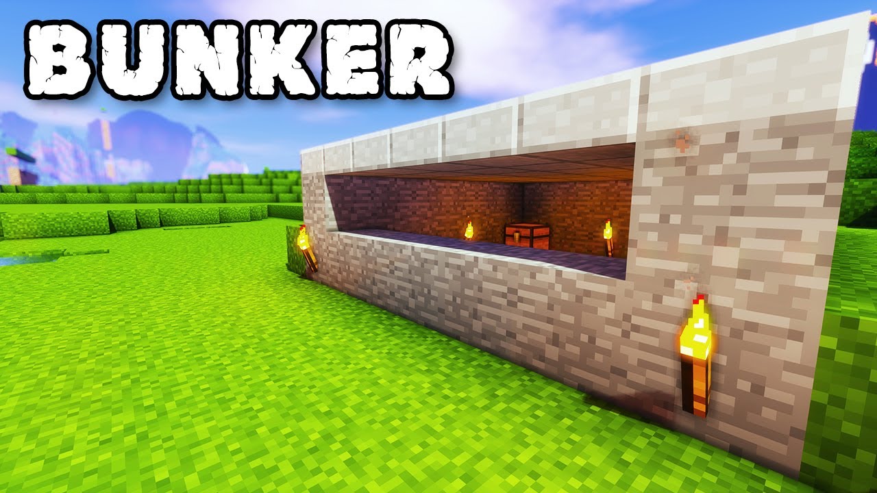 minecraft-how-to-make-a-war-bunker-youtube