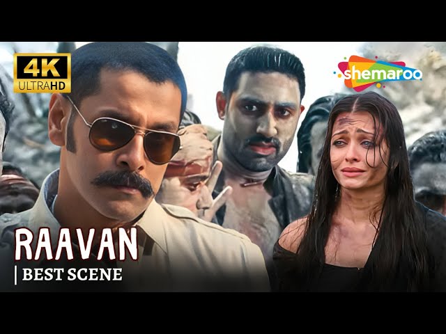 पत्नी को बीरा से बचा पाएगा देव ? - Chiyaan Vikram, Abhishek, Aishwarya - Raavan BEST SCENE! (4K)