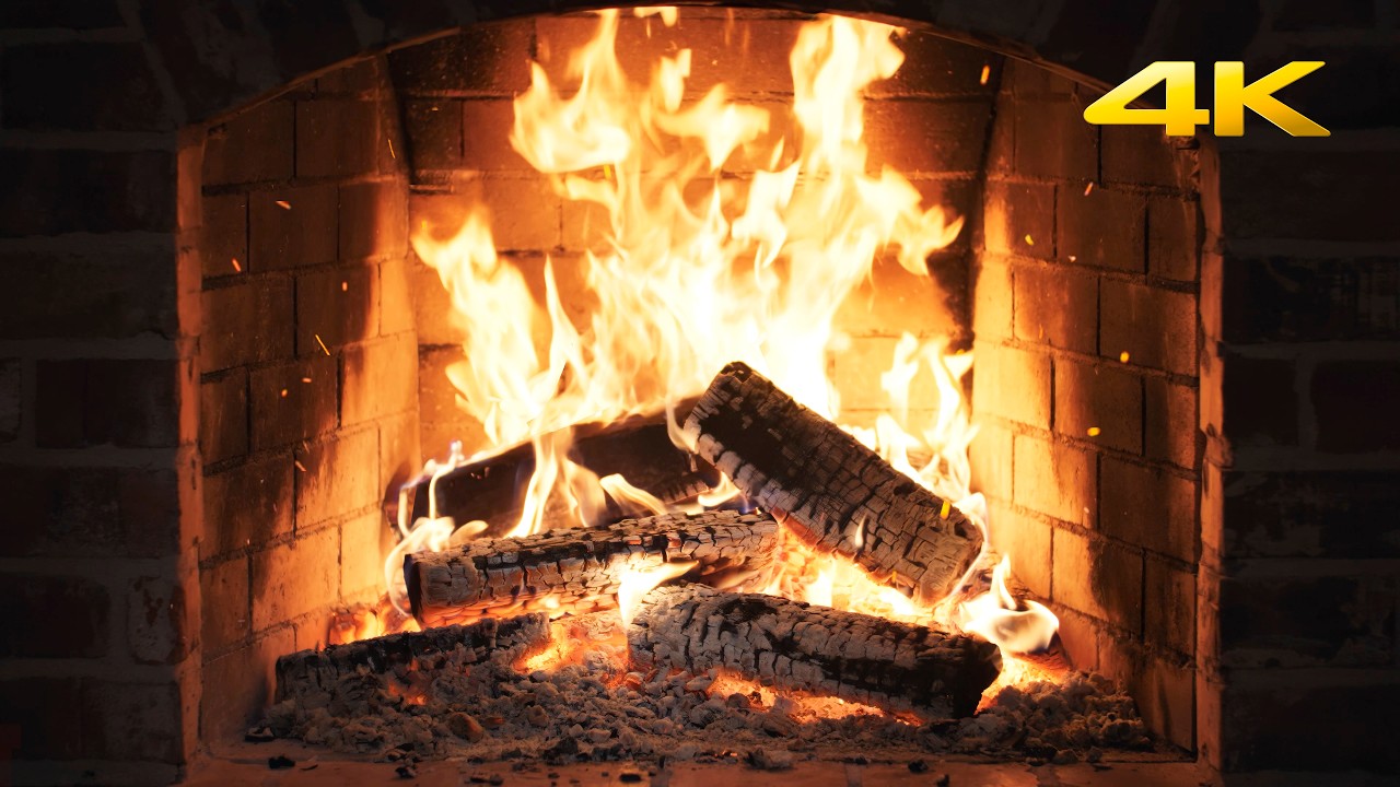 🔥 Burning Fireplace (NO MUSIC) with Gentle Firelight and Whispering Crackles to Help You Sleep
