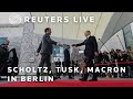 LIVE: German Chancellor Olaf Scholz, Polish Prime Minister Donald Tusk and French President Emman…
