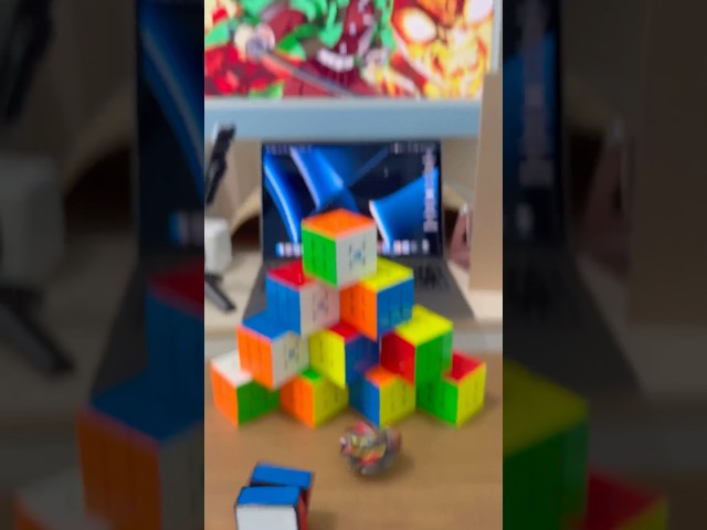 Making Tanjiro in 400 Rubik’s Cubes! #shorts