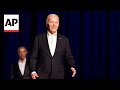 Video circulating on social media with claims that Biden froze up onstage