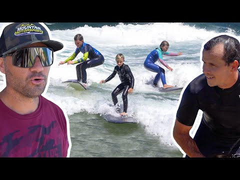 The Kids First Time Surfing! Lessons With Aussie Pro Julian Wilson