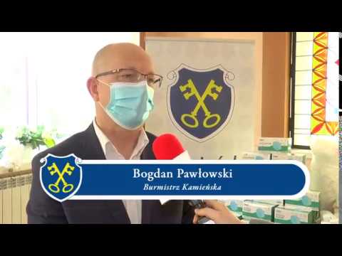 FBSerwis Kamieńsk przekazała na ręce Burmistrza Kamieńska środki niezbędne do walki z koronawirusem