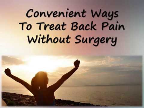 Convenient Ways To Treat Back Pain Without Surgery