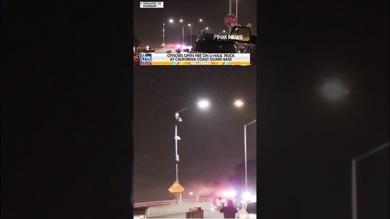 WATCH: Officers OPEN FIRE on UHaul at Coast Guard base #foxnews #news #us #fox
