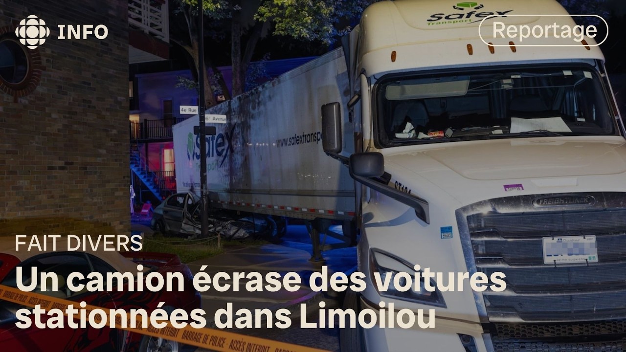 Un camion de 53 pieds écrase des voitures dans Limoilou