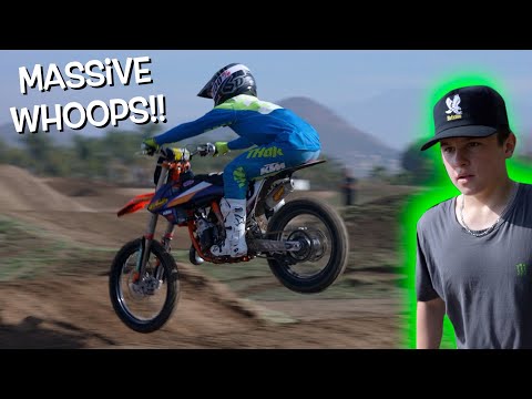 RIDING A PROFESSIONAL SUPERCROSS TRACK ON MY SUPERMINI WITH PRO RIDERS!!!