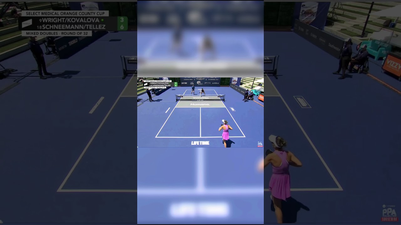 This was an INTENSE mixed doubles point 😱
