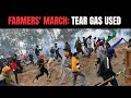 Farmers Protest | Cops Use Drones To Drop Tear Gas At Farmers At Punjab-Haryana Border