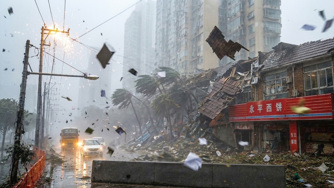 NOW: A monstrous typhoon slams Taiwan! Scenes of chaos!
