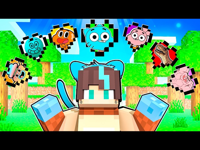 ¡Minecraft PERO hay CORAZONES del MUNDO de GUMBALL!😹😱