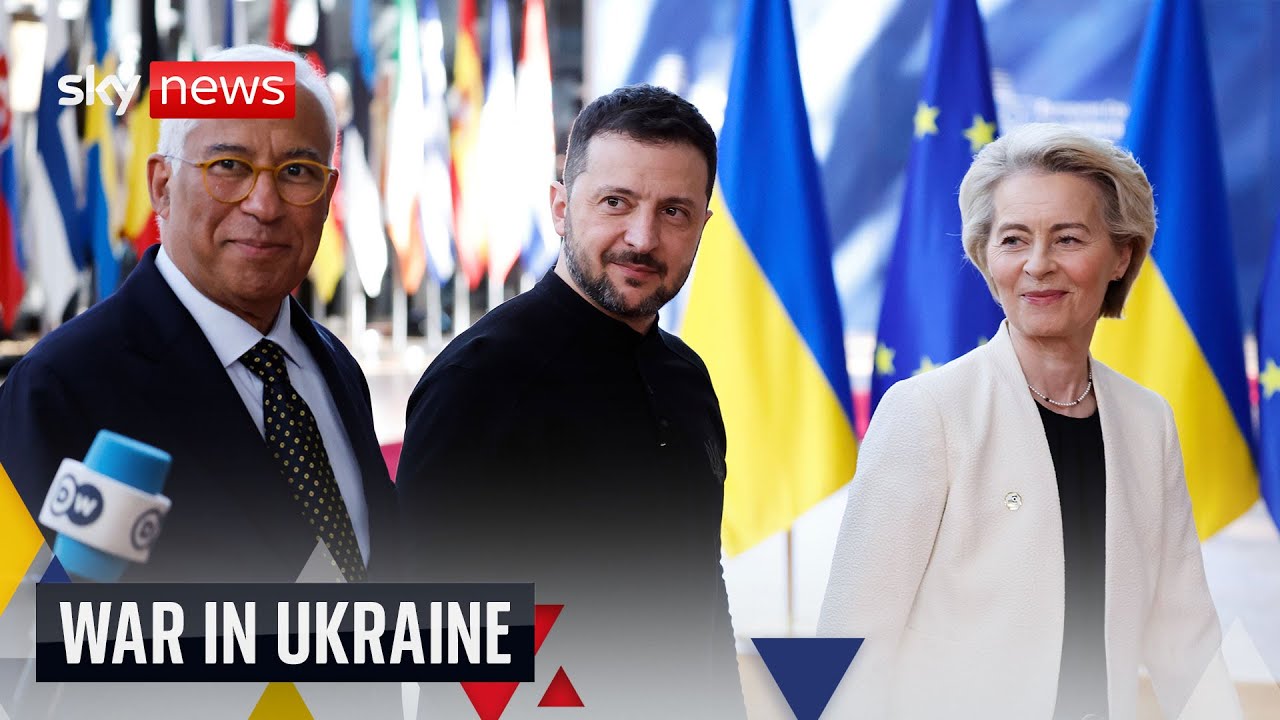 EU leaders deliver news conference on Ukraine and defence