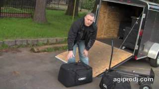 QSC K12 TOTE Soft Tote Bag for K12 Active Loudspeaker in action - learn more