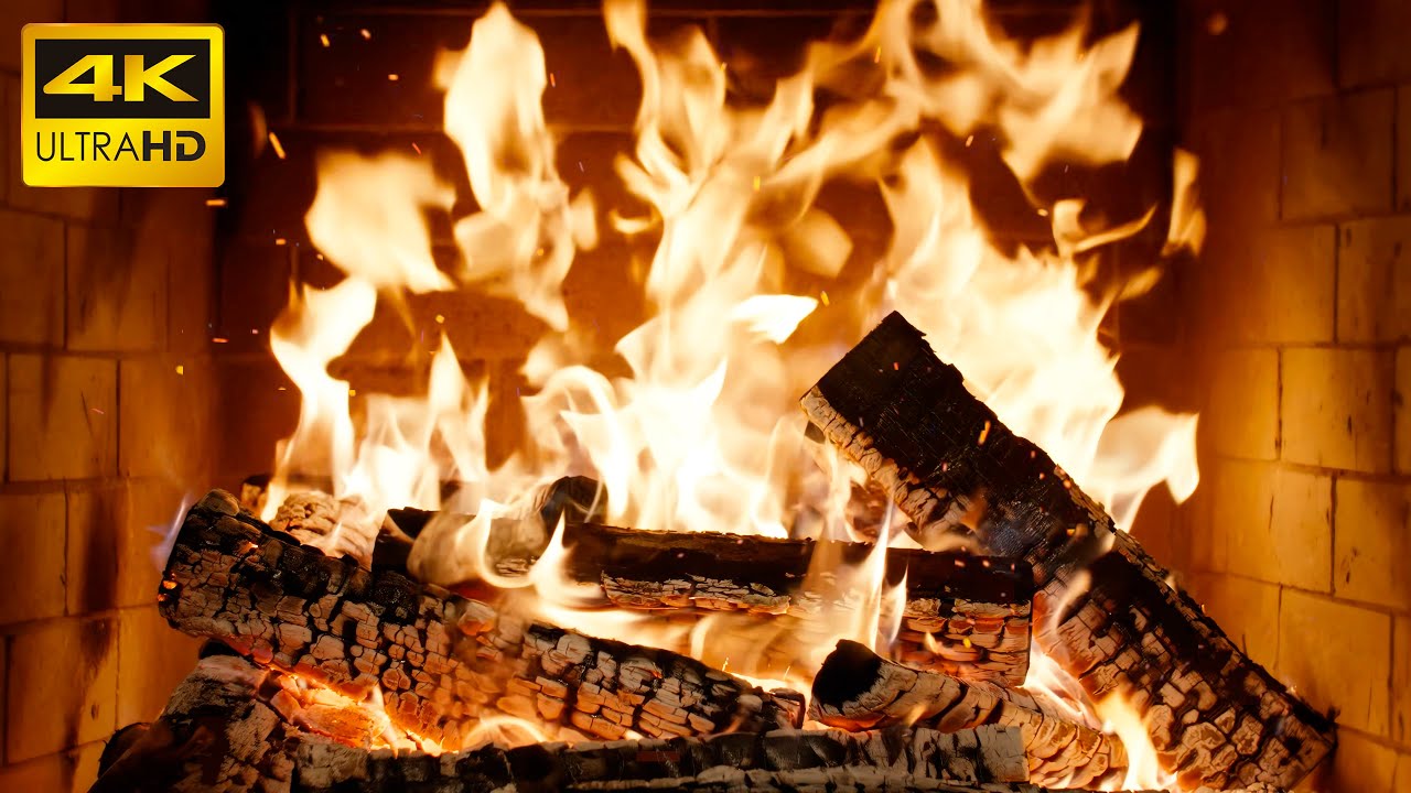 🔥 Cozy Fireplace Sounds with Steady Burning Logs and Homely Ambience for Gentle Holiday Atmosphere