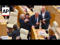 Skirmishes erupt in Georgian Parliament during discussion over divisive bill