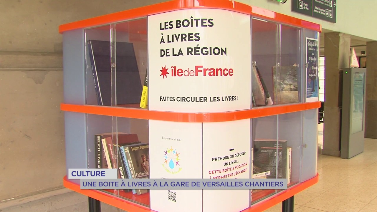 Culture : une boite à livres à la gare de Versailles Chantiers