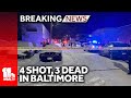 Police: 4 people shot, 3 killed near Baltimore auto shop