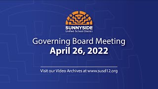 Governing Board Meeting - April 26, 2022
