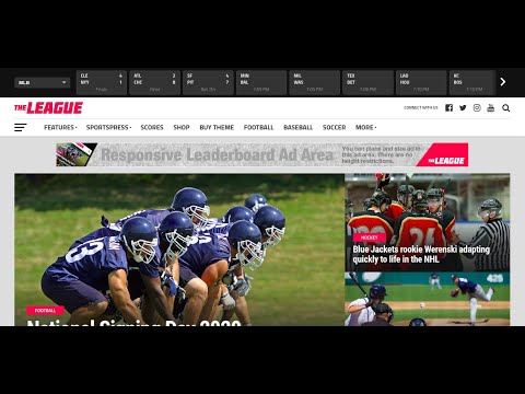 video The League – Sports News & Magazine WordPress Theme