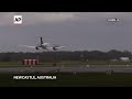 Plane lands safely without landing gear after circling Australian airport for hours to burn off fuel - 00:59 min - News - Video