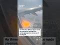 An American Airlines plane made an emergency landing after smoke appeared to come out of the engine