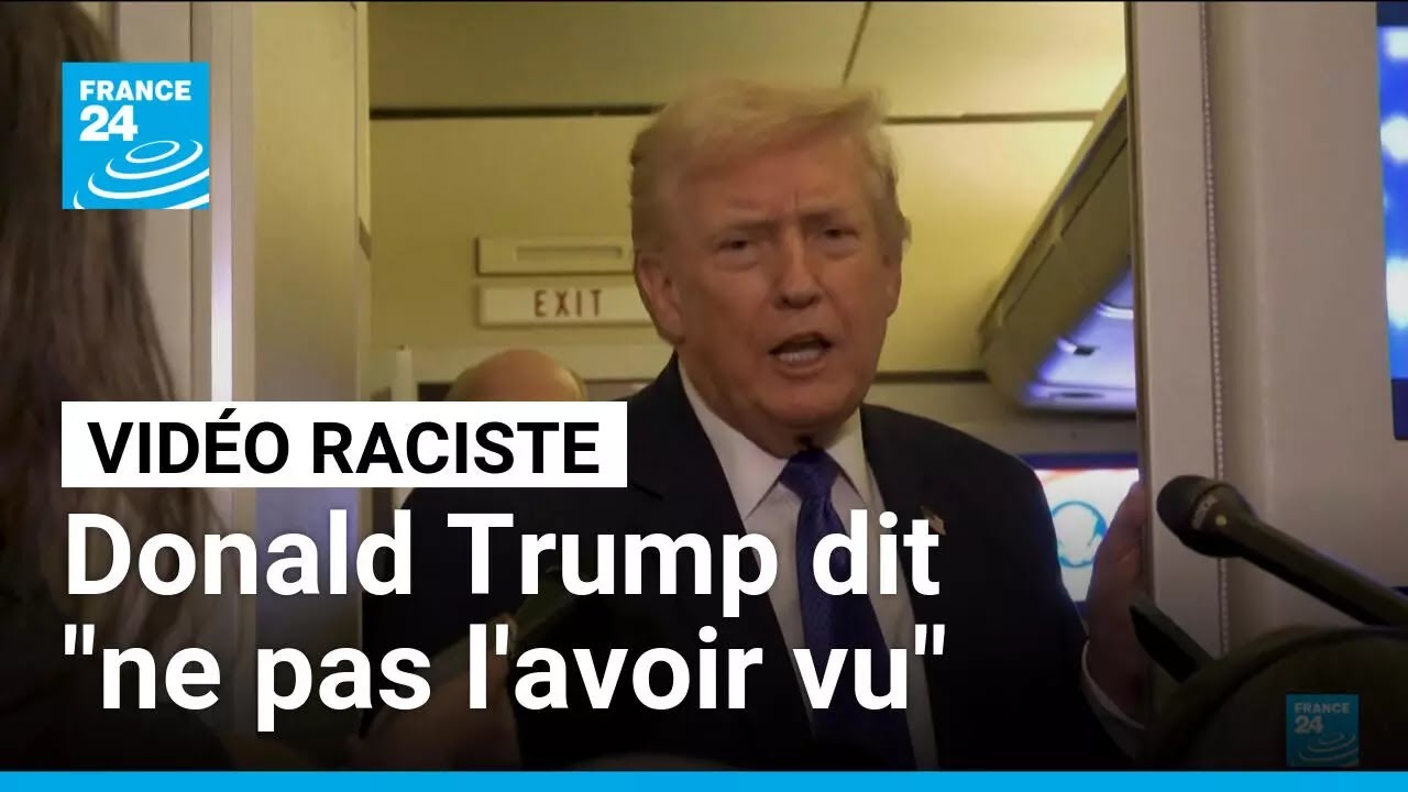 Vidéo raciste visant Barack Obama : Donald Trump dit "ne pas avoir vu" l'extrait • FRANCE 24